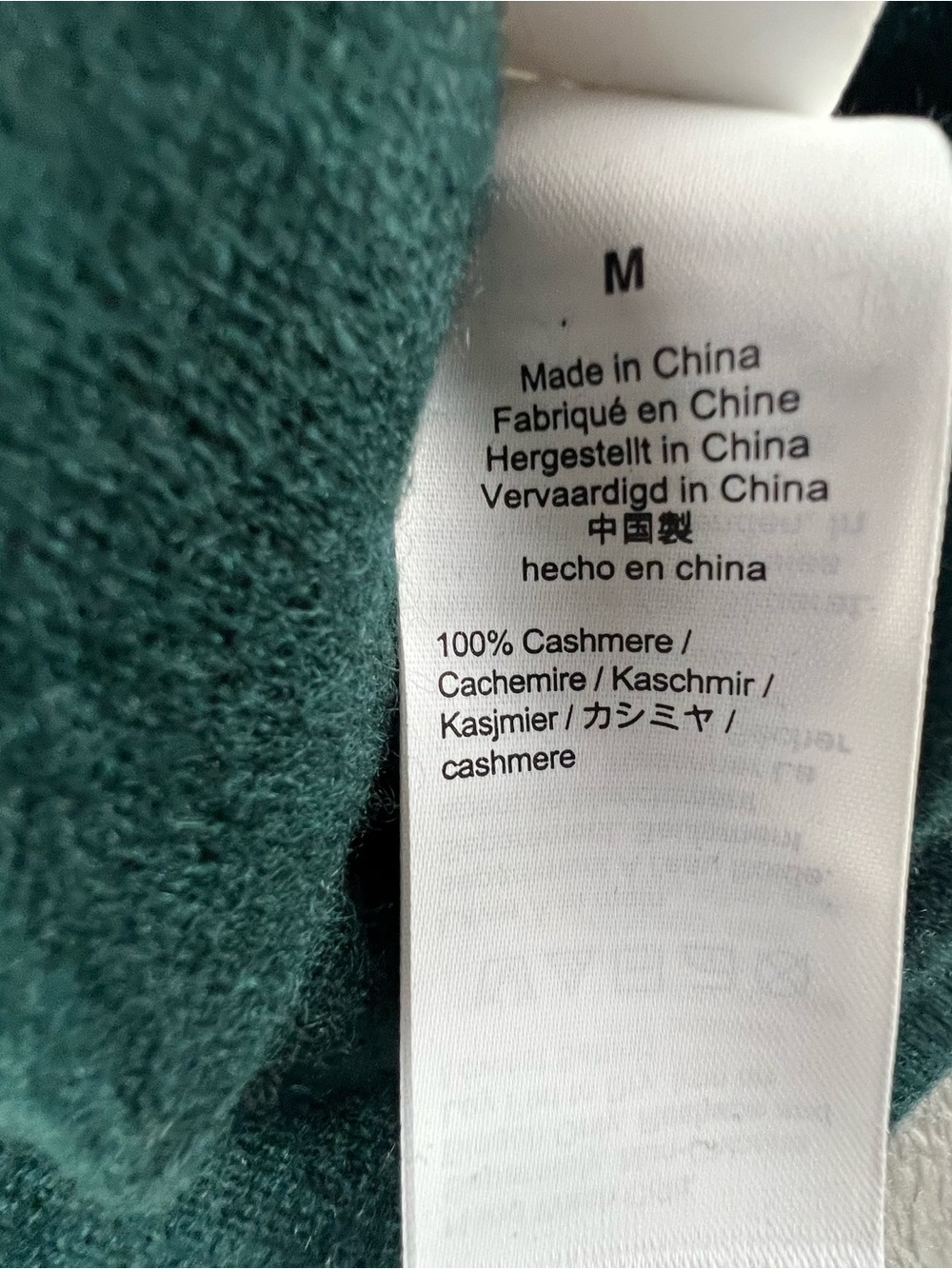 J.Crew 100% Cashmere Sweater Mens Size M Green Crewneck Long Sleeve Luxury - Picture 11 of 13